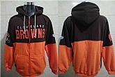 Browns Blank Orange & Brown Full Zip All Stitched Hooded Sweatshirt,baseball caps,new era cap wholesale,wholesale hats